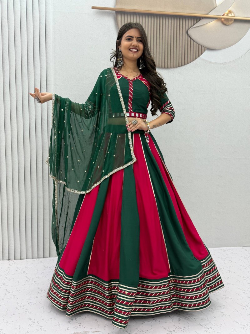 Pc 589 Pure Cotton Real Hand Work Navratri Lehenga Choli